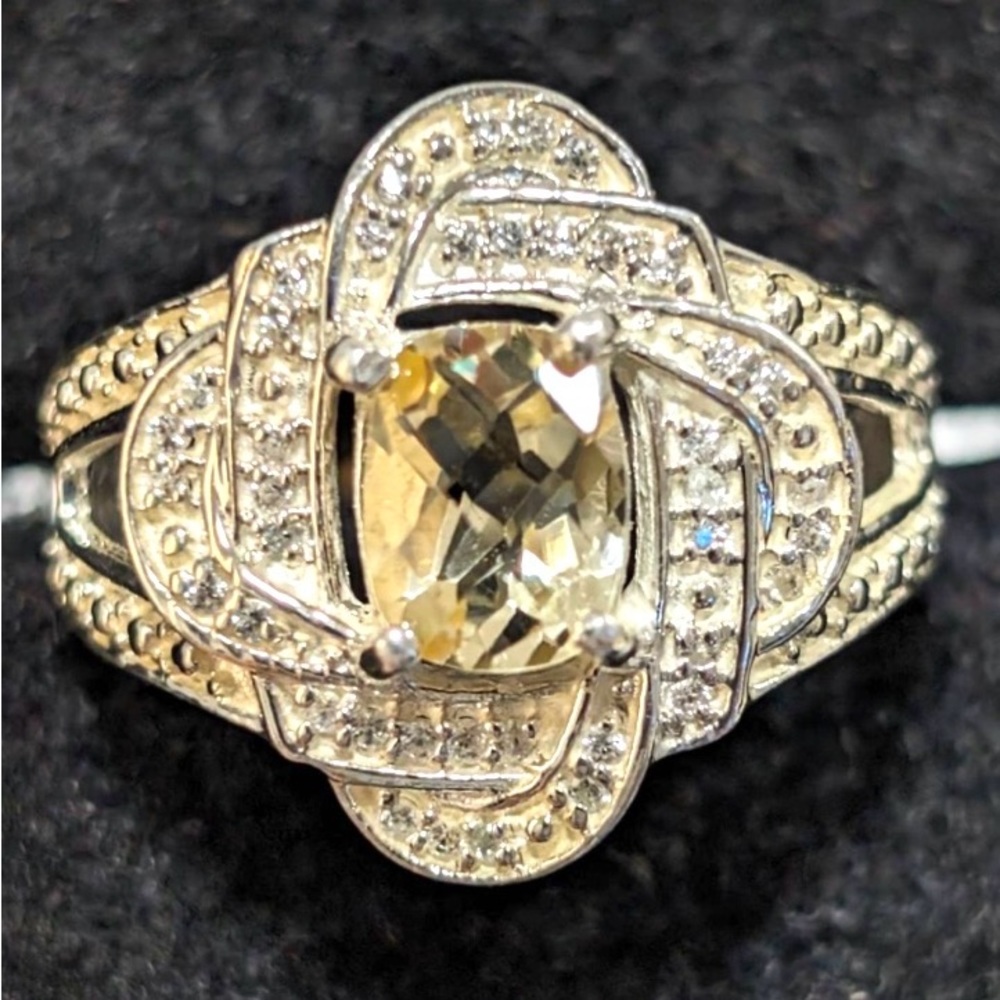 Silver Citrine ring